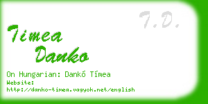 timea danko business card
