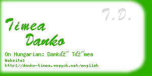 timea danko business card